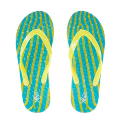 Ripples Flip Flops with Yellow Straps