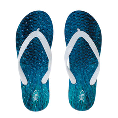 Kingfish Flip Flops with White Straps