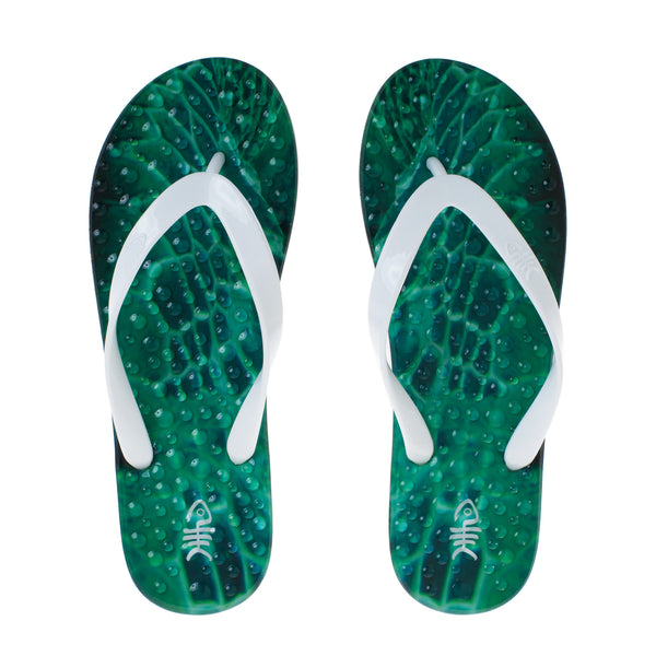Emerald Flip Flops with Green Glitter Straps – flopZ