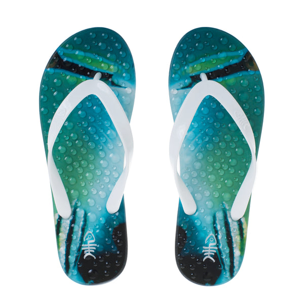 【THE MOZZ】X Strap Flip Flop Slippers Pearl Flip Flops with White Straps – flopZ
