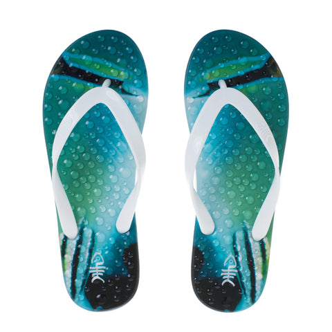 Pearl Flip Flops with White Straps