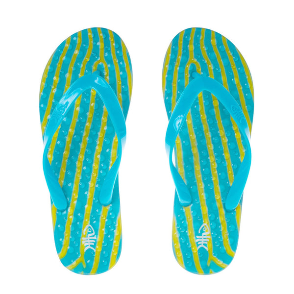 Ripples Flip Flops with Blue Straps – flopZ