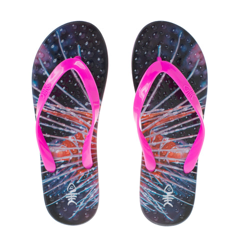 Sparkle Flip Flops with Pink Straps