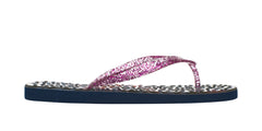 Sparkle Flip Flops with Purple Glitter Straps