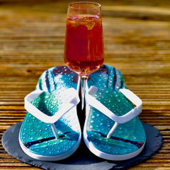 Pearl Flip Flops with White Straps