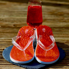 Velvet Flip Flops with Clear Straps