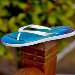 Pearl Flip Flops with White Straps