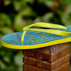 Ripples Flip Flops with Yellow Straps