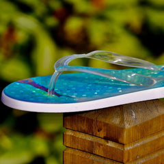 Pearl Flip Flops with Clear Straps