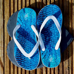 Kingfish Flip Flops with White Straps