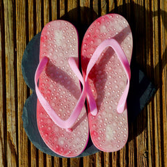 Siam Flip Flops with Pink Straps