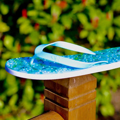 Aqua Flip Flops with Turqouise straps