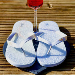 Pure White Flip Flops