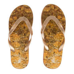 Amber Flip Flops with Gold straps