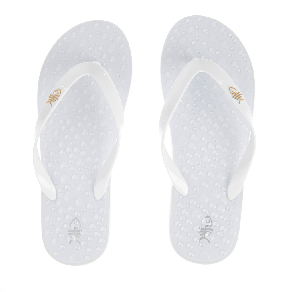 Pure White Flip Flops