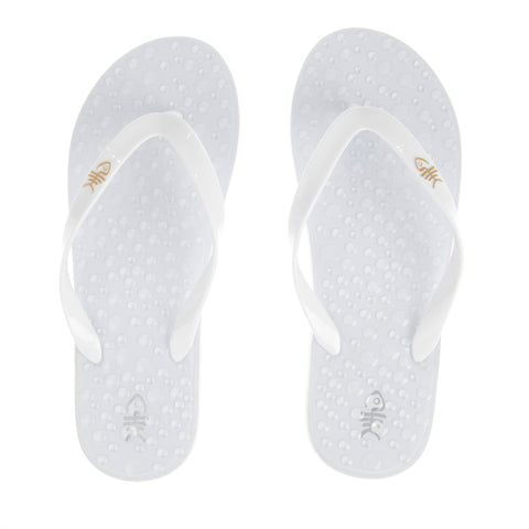 Pure White Flip Flops