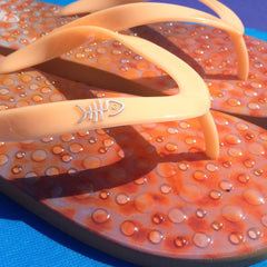 Sushi Flip Flops with Tangerine straps