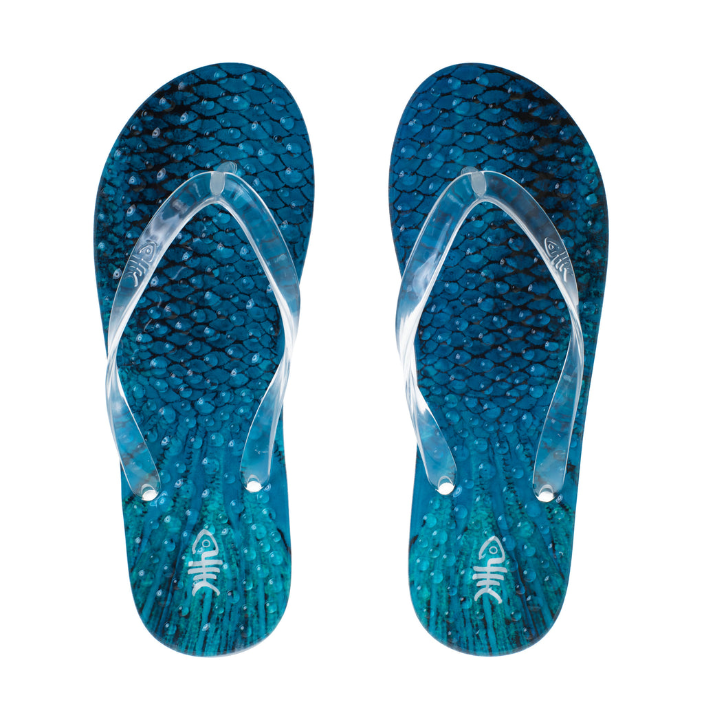 Kingfish Flip Flops with Clear Straps