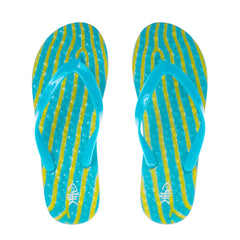 Ripples Flip Flops with Blue Straps