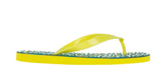 Ripples Flip Flops with Yellow Straps