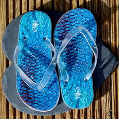 Kingfish Flip Flops with Clear Straps