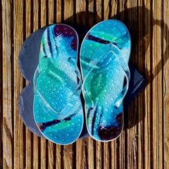 Pearl Flip Flops with Clear Straps